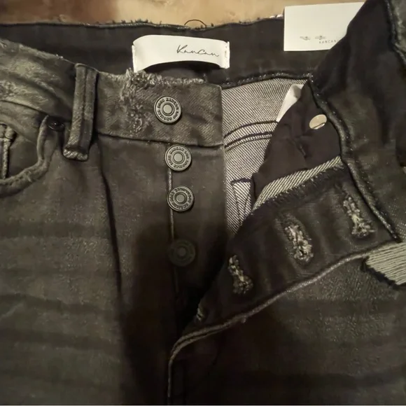 KanCan Charcoal Distressed Skinny Jeans - Picture 7 of 8